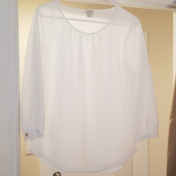 White J Crew factory blouse - Picture 1 of 3